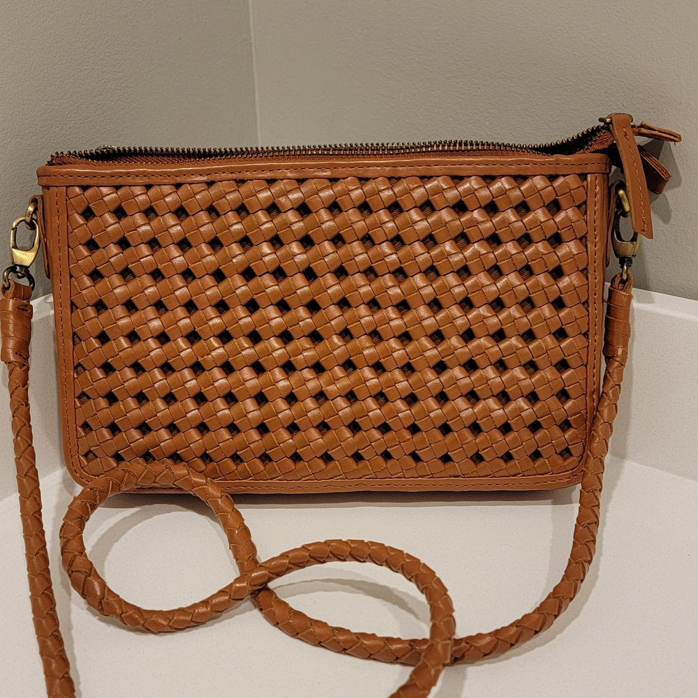 Bembien Nora Woven Leather Crossbody Bag